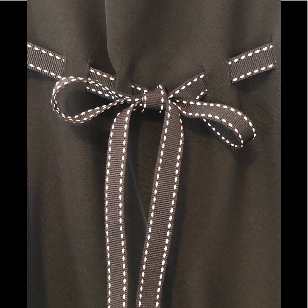 CLASSIC black silk Anne Taylor A-line dress